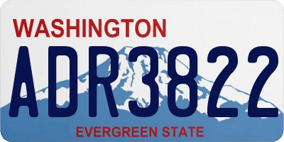 WA license plate ADR3822