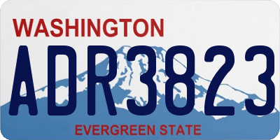WA license plate ADR3823