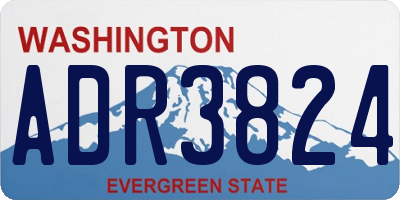 WA license plate ADR3824