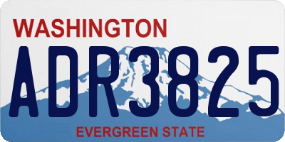 WA license plate ADR3825