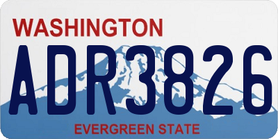 WA license plate ADR3826