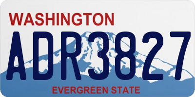 WA license plate ADR3827