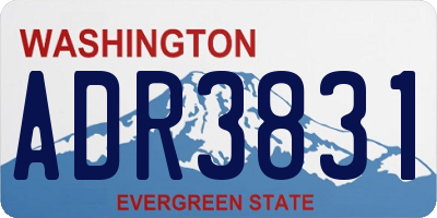 WA license plate ADR3831