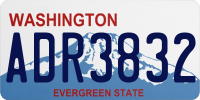 WA license plate ADR3832
