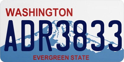 WA license plate ADR3833