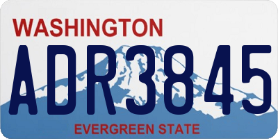 WA license plate ADR3845