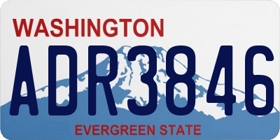 WA license plate ADR3846