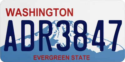 WA license plate ADR3847