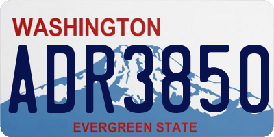 WA license plate ADR3850