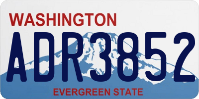 WA license plate ADR3852