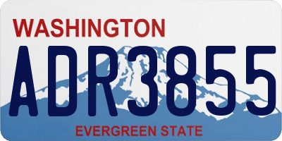 WA license plate ADR3855