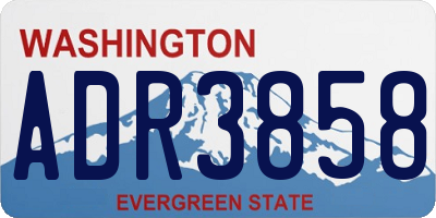 WA license plate ADR3858