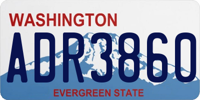 WA license plate ADR3860