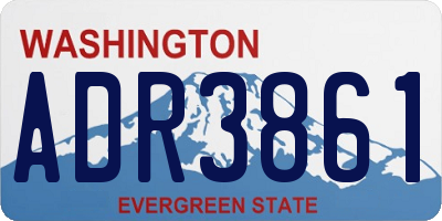 WA license plate ADR3861