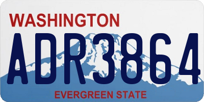 WA license plate ADR3864
