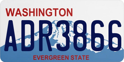 WA license plate ADR3866