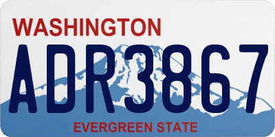WA license plate ADR3867