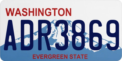 WA license plate ADR3869
