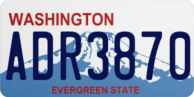 WA license plate ADR3870