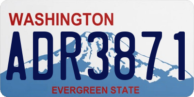 WA license plate ADR3871