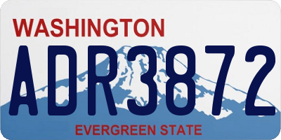 WA license plate ADR3872