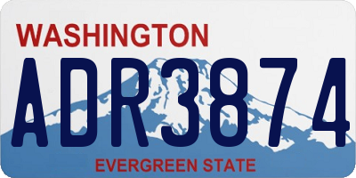 WA license plate ADR3874