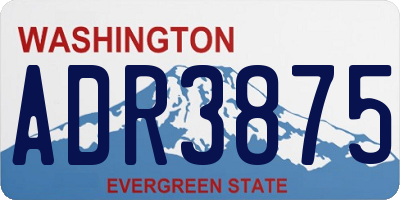 WA license plate ADR3875