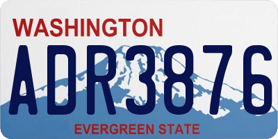 WA license plate ADR3876