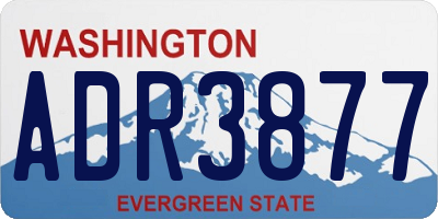 WA license plate ADR3877