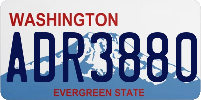 WA license plate ADR3880