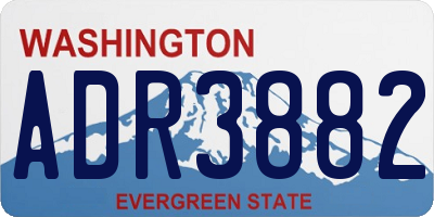 WA license plate ADR3882