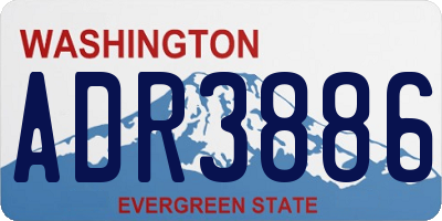 WA license plate ADR3886