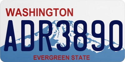 WA license plate ADR3890