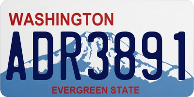 WA license plate ADR3891