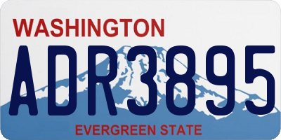 WA license plate ADR3895