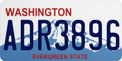 WA license plate ADR3896