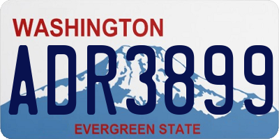 WA license plate ADR3899