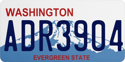 WA license plate ADR3904