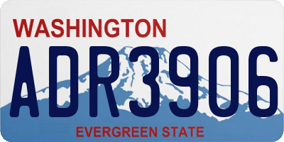 WA license plate ADR3906