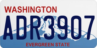 WA license plate ADR3907