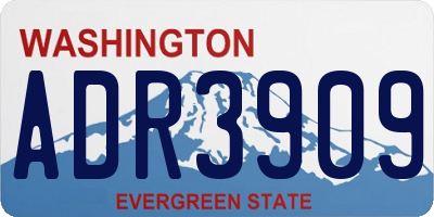 WA license plate ADR3909