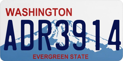 WA license plate ADR3914