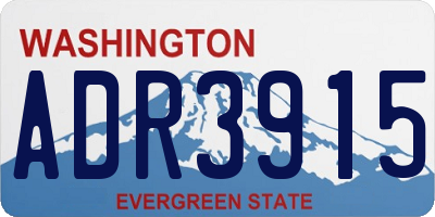 WA license plate ADR3915