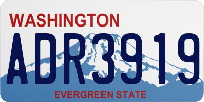 WA license plate ADR3919