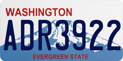 WA license plate ADR3922