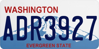 WA license plate ADR3927