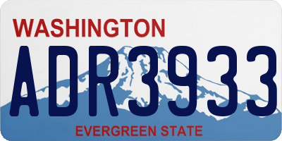 WA license plate ADR3933