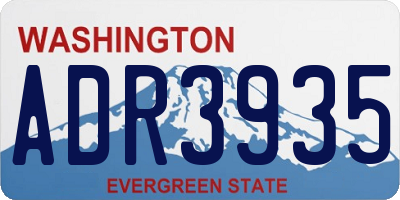 WA license plate ADR3935