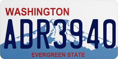 WA license plate ADR3940