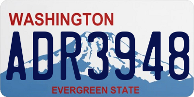 WA license plate ADR3948